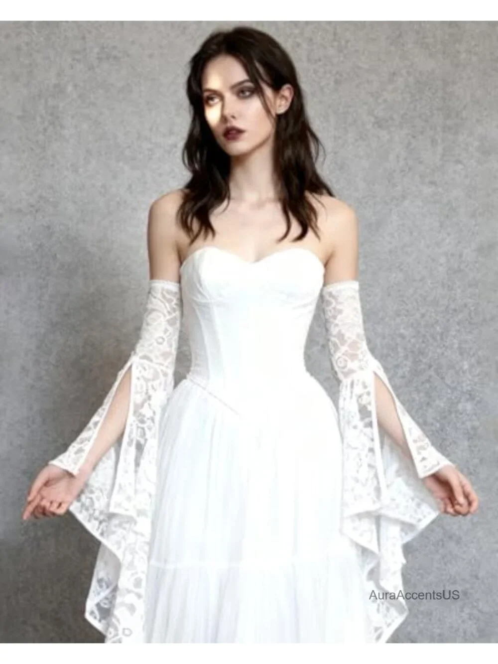 Gothic Black Lace Sleeves Victorian Arm Sleeve Vampire Accessory